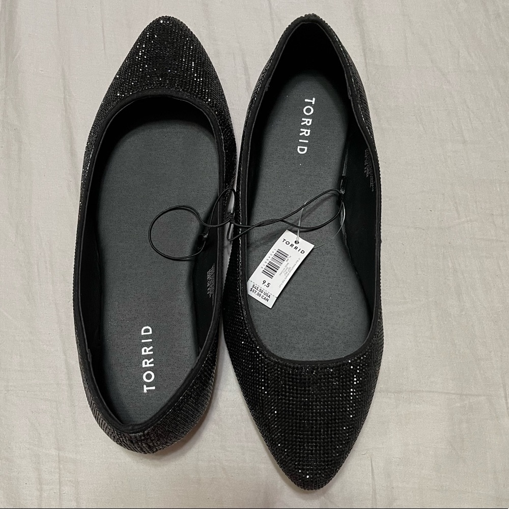 TORRID Rhinstone Pointy Toe Flats